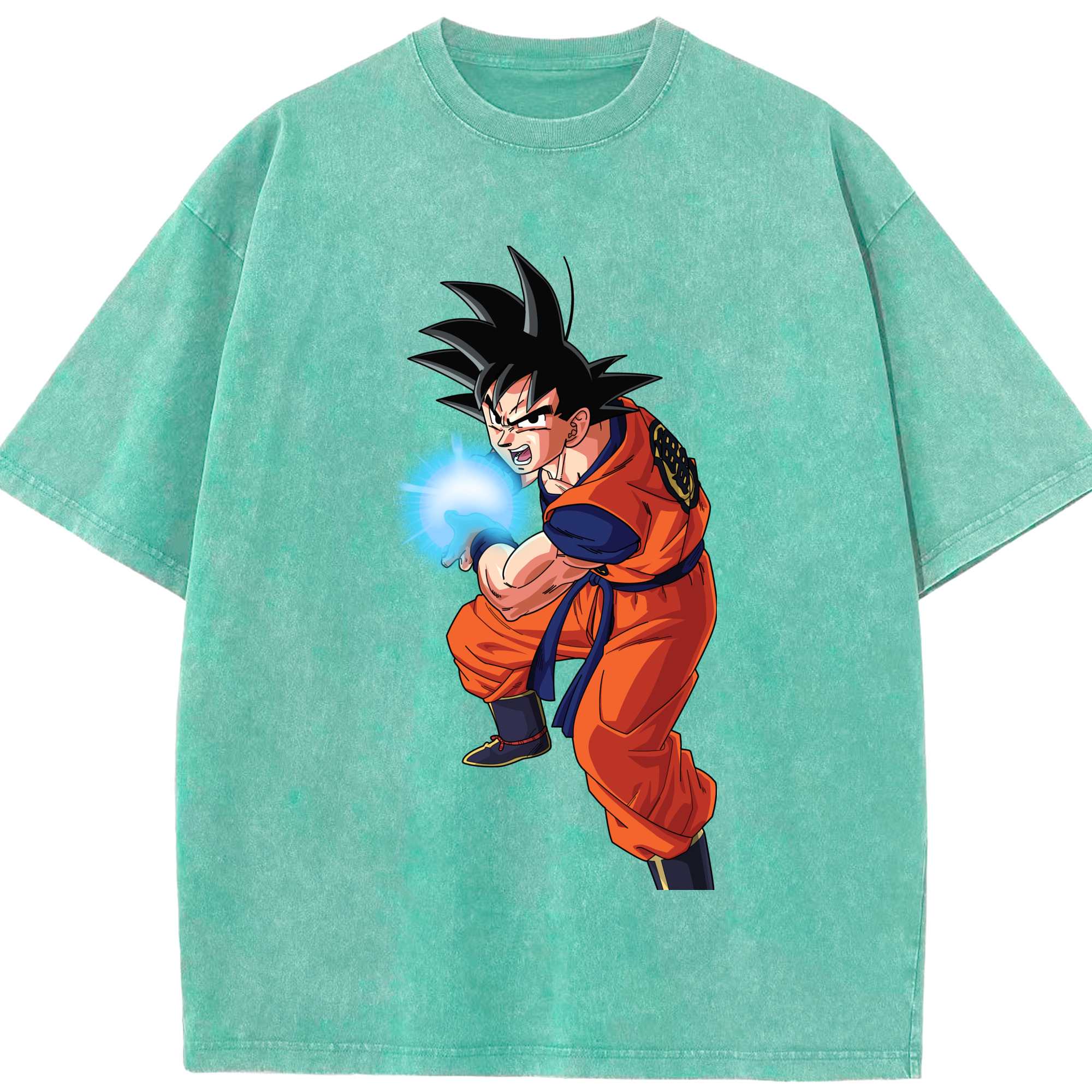 （画像用） ドラゴンボール 孫悟空（そん ごくう）Son Goku カカロット DRAGON BALL Kakarotto 綿100% ヴィンテージ風 半袖Tシャツ（フロントプリント）